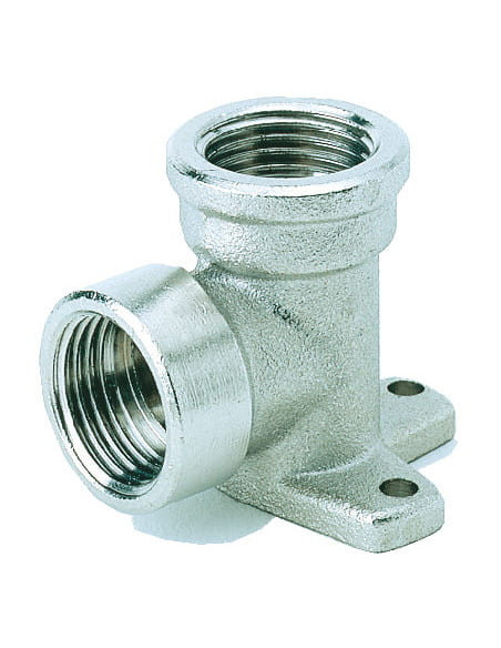 Kolanko gwintowane do montażu na ścianie, kolanko naścienne, G 1/2 GW, mosiądz niklowany | Hydraulika | Eshop Dopak | Wszystko d