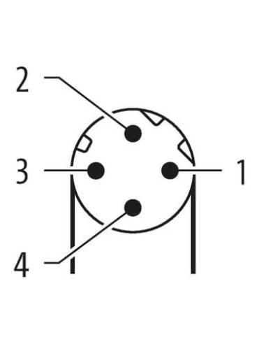 M12 damski 90° kod D. Ekranowany z kablem EN 7700-14561-S4U0500 | Przewody i Złącza | Eshop Dopak | Wszystko dla Przemysłu