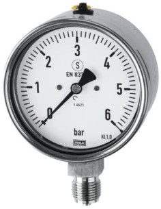 Manometr ze stali CrNi G1/4R, 63mm, 0-25bar, ES | Przyrządy Pomiarowe | Eshop Dopak | Wszystko dla Przemysłu