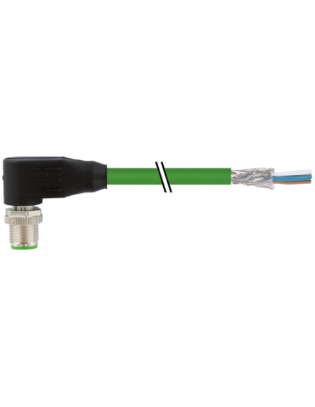 Konektor M12 męski, kątowy, kod.dz wolnego kabla kablowego 7000-14561-7940150 | Przewody i Złącza | Eshop Dopak | Wszystko dla P