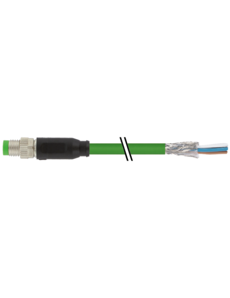 M8 damski 0° kod A. z kablem ekranowanym 7000-08811-7910050 | Przewody i Złącza | Eshop Dopak | Wszystko dla Przemysłu