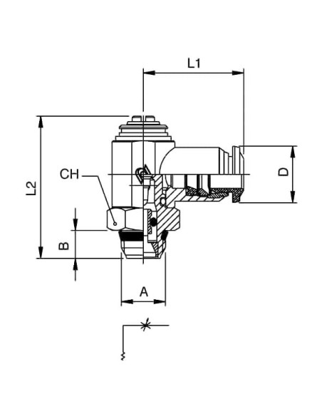 Zawór dławiący wtykowy G 1/8 GZ do węża fi 6 mm, mosiądz niklowany | Hydraulika | Eshop Dopak | Wszystko dla Przemysłu