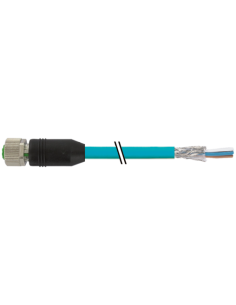 M12 żeńskie 0° 8p. Ekranowany z kablem EN 7700-17581-S4W0150 | Przewody i Złącza | Eshop Dopak | Wszystko dla Przemysłu