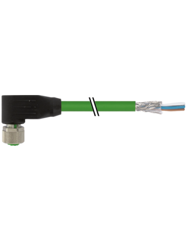 Złącze żeńskie M12 90° ekranowane Y-cod. z kablami, hybrydowe 7000-15571-8310100 | Przewody i Złącza | Eshop Dopak | Wszystko dl