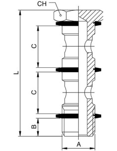 Śruba podwójna do złączki wtykowej 2x banjo G 1/8 GZ, mosiądz niklowany | Pneumatyka | Eshop Dopak | Wszystko dla Przemysłu 2
