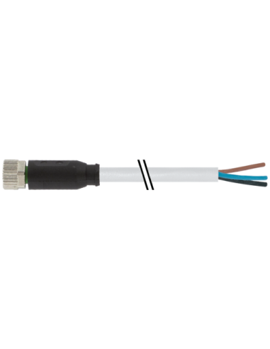 Konektor M8 żeński, prosty z wolnym kablem 7000-08041-2100500 | Przewody i Złącza | Eshop Dopak | Wszystko dla Przemysłu