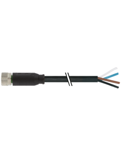Konektor M8 żeński, prosty z wolnym kablem 7000-08061-6310300 | Przewody i Złącza | Eshop Dopak | Wszystko dla Przemysłu