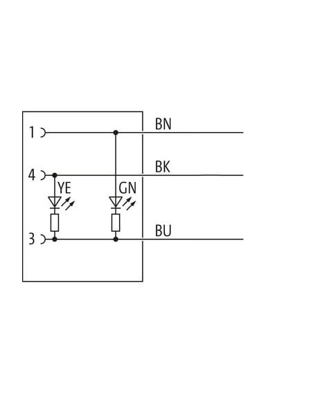 Konektor M12 żeński, katowy z LED z wolnym kablem 7000-12381-6330500 | Przewody i Złącza | Eshop Dopak | Wszystko dla Przemysłu