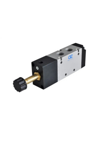 Elektrozawór pneumatyczny rozdzielający 5/2 G 1/8 monostabilny (sprężyna mechaniczna), AZ Pneumatica | Pneumatyka | Eshop Dopak 