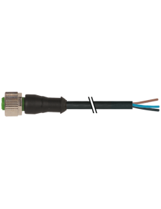 Konektor M12 żeński, prosty z wolnym kablem 7000-12181-6130500 | Przewody i Złącza | Eshop Dopak | Wszystko dla Przemysłu