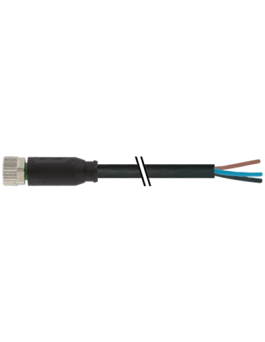 Konektor M8 żeński, prosty z wolnym kablem 7000-08041-6101500 | Przewody i Złącza | Eshop Dopak | Wszystko dla Przemysłu