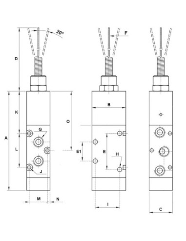 Zawór rozdzielający mechaniczny 5/2 1/8  monostabilny, z antenką | Pneumatyka | Eshop Dopak | Wszystko dla Przemysłu