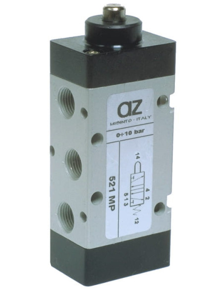 Zawór rozdzielający mechaniczny 5/2 1/8 monostabilny, trzpieniowy | Pneumatyka | Eshop Dopak | Wszystko dla Przemysłu