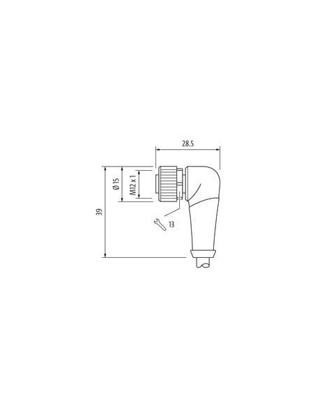 Konektor M12 żeński, katowy z wolnymi kablami 7000-12341-6140150 | Przewody i Złącza | Eshop Dopak | Wszystko dla Przemysłu