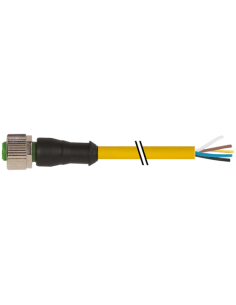 Konektor M12 żeński, prosty z wolnym kablem 7000-12241-1260500 | Przewody i Złącza | Eshop Dopak | Wszystko dla Przemysłu