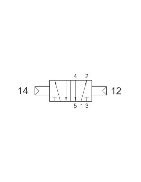 Zawór rozdzielający pneumatyczny 5/2 G 1/2 bistabilny, AZ Pneumatica | Pneumatyka | Eshop Dopak | Wszystko dla Przemysłu