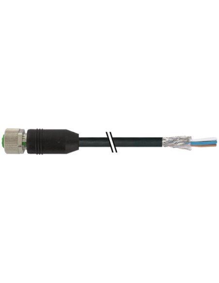 Konektor M12 żeński, prosty z wolnym kablem 7000-13201-6410300 | Przewody i Złącza | Eshop Dopak | Wszystko dla Przemysłu