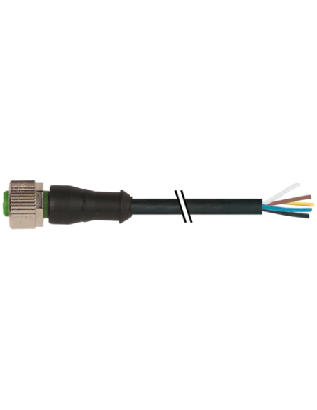 Konektor M12 żeński, prosty z wolnym kablem 7000-12241-6150150 | Przewody i Złącza | Eshop Dopak | Wszystko dla Przemysłu