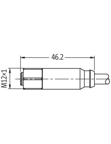 Konektor M12-Steel, żeński, prosty z wolnym kablem 7044-12221-2141000 | Przewody i Złącza | Eshop Dopak | Wszystko dla Przemysłu