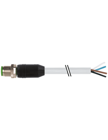M12 męski 0° na kabel 7999-12021-8621500 | Przewody i Złącza | Eshop Dopak | Wszystko dla Przemysłu
