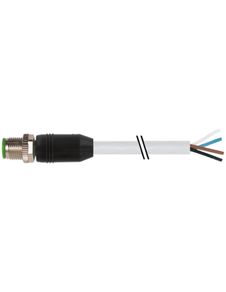 M12 męski 0° na kabel 7999-12021-8621500 | Przewody i Złącza | Eshop Dopak | Wszystko dla Przemysłu