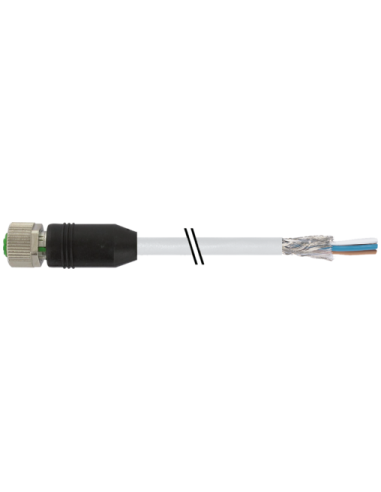 Konektor M12 żeński, prosty z wolnym kablem 7002-17121-2911000 | Przewody i Złącza | Eshop Dopak | Wszystko dla Przemysłu