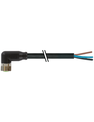 Konektor M8 żeński, katowy z wolnym kablem 7000-08081-6301500 | Przewody i Złącza | Eshop Dopak | Wszystko dla Przemysłu