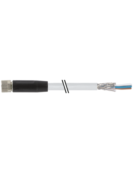 Konektor M8 żeński 0° do wolnego kabla 7000-08761-2410500 | Przewody i Złącza | Eshop Dopak | Wszystko dla Przemysłu