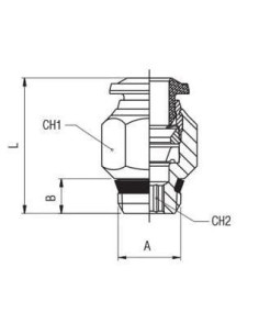 Złączka pneumatyczna wtykowa prosta R 3/8 GZ do węża fi 16 mm, mosiądz niklowany | Pneumatyka | Eshop Dopak | Wszystko dla Przem