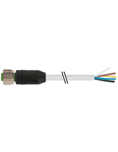 Konektor M12 żeński, prosty z wolnym kablem 7999-12241-4370500 | Przewody i Złącza | Eshop Dopak | Wszystko dla Przemysłu