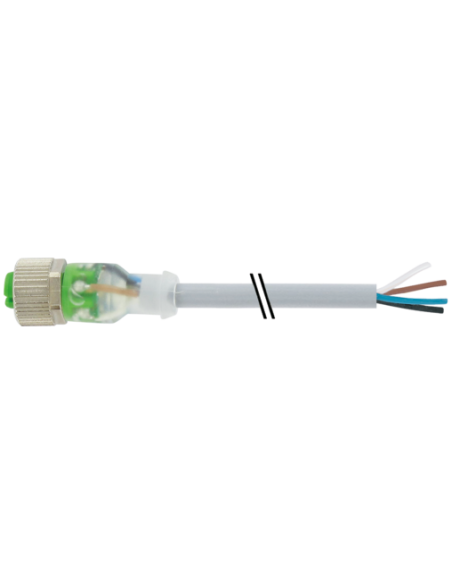 Konektor M12 żeński 0° 3LED do wolnego kabla 7000-12231-2341000 | Przewody i Złącza | Eshop Dopak | Wszystko dla Przemysłu