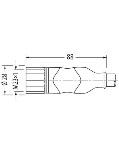 Konektor M23 żeński, prosty z wolnym kablem 7000-23251-4520500 | Przewody i Złącza | Eshop Dopak | Wszystko dla Przemysłu