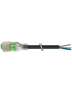 Konektor M12 żeński, prosty z LED z wolnymi kablami 7000-12261-6330500 | Przewody i Złącza | Eshop Dopak | Wszystko dla Przemysł