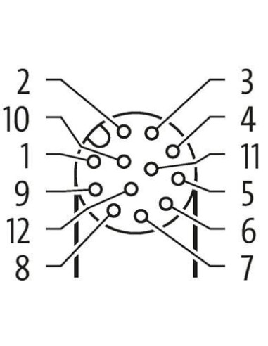 Konektor M12 żeński, katowy z wolnymi kablami 7000-19061-7050300 | Przewody i Złącza | Eshop Dopak | Wszystko dla Przemysłu