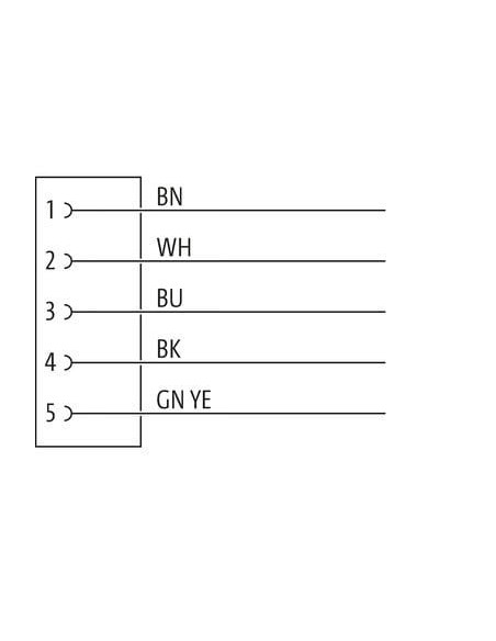 Konektor M12 żeński, prosty z wolnym kablem 7000-12241-0350300 | Przewody i Złącza | Eshop Dopak | Wszystko dla Przemysłu