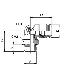 Złączka pneumatyczna wtykowa kątowa obrotowa G 3/8 GZ do węża fi 6 mm, mosiądz niklowany | Pneumatyka | Eshop Dopak | Wszystko d