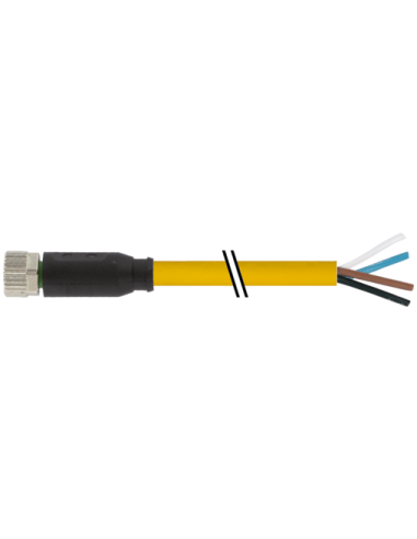 Konektor M8 żeński, prosty z wolnym kablem 7000-08061-0510500 | Przewody i Złącza | Eshop Dopak | Wszystko dla Przemysłu