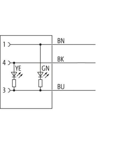 Konektor M12 żeński, prosty z LED z wolnymi kablami 7000-12261-2331000 | Przewody i Złącza | Eshop Dopak | Wszystko dla Przemysł