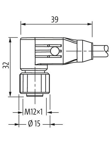 Kabel żeński M12 90° do kabla F B 7014-13261-2011000 | Przewody i Złącza | Eshop Dopak | Wszystko dla Przemysłu