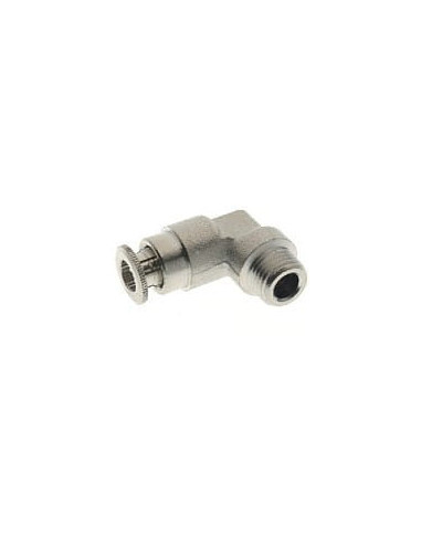 Złączka do centralnego smarowania wtykowa kątowa do węża fi 6 mm, M10x1 GZ, mosiądz niklowany | Pneumatyka | Eshop Dopak | Wszys