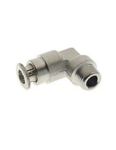 Złączka do centralnego smarowania wtykowa kątowa do węża fi 6 mm, M6x0,75 GZ, mosiądz niklowany | Pneumatyka | Eshop Dopak | Wsz