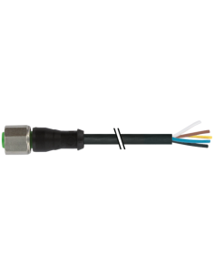 M12 żeńskie 0° dla kabla V2A 7002-12241-6351500 | Przewody i Złącza | Eshop Dopak | Wszystko dla Przemysłu