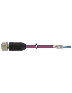 Złącze żeńskie M12 proste ekranowane b-cod. z kabelm, 4p 7000-14044-8031000 | Przewody i Złącza | Eshop Dopak | Wszystko dla Prz