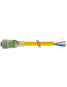 Konektor M12 żeński 0° 3xLED, na kabel wełniany 7000-12251-0351000 | Przewody i Złącza | Eshop Dopak | Wszystko dla Przemysłu