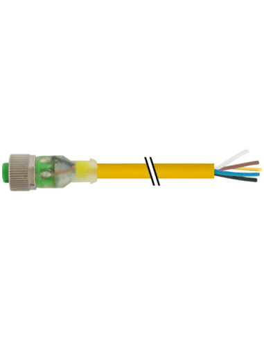 Konektor M12 żeński 0° 3xLED, na kabel wełniany 7000-12251-0351000 | Przewody i Złącza | Eshop Dopak | Wszystko dla Przemysłu