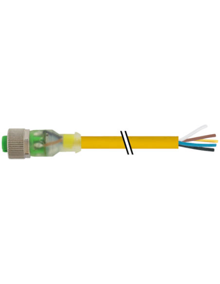 Konektor M12 żeński 0° 3xLED, na kabel wełniany 7000-12251-0351000 | Przewody i Złącza | Eshop Dopak | Wszystko dla Przemysłu