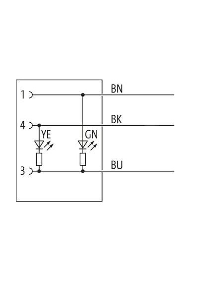 Konektor M12 żeński, prosty z LED z wolnymi kablami 7000-12261-2331500 | Przewody i Złącza | Eshop Dopak | Wszystko dla Przemysł