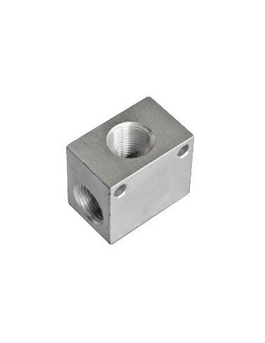 Trójnik gwintowany typu T, kostka G 1/2 GW, aluminium | Hydraulika | Eshop Dopak | Wszystko dla Przemysłu