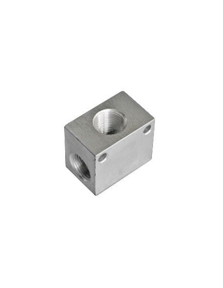 Trójnik gwintowany typu T, kostka G 1/2 GW, aluminium | Hydraulika | Eshop Dopak | Wszystko dla Przemysłu