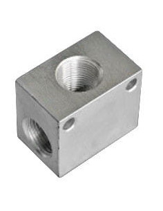 Trójnik gwintowany typu T, kostka G 1/8 GW, aluminium | Hydraulika | Eshop Dopak | Wszystko dla Przemysłu